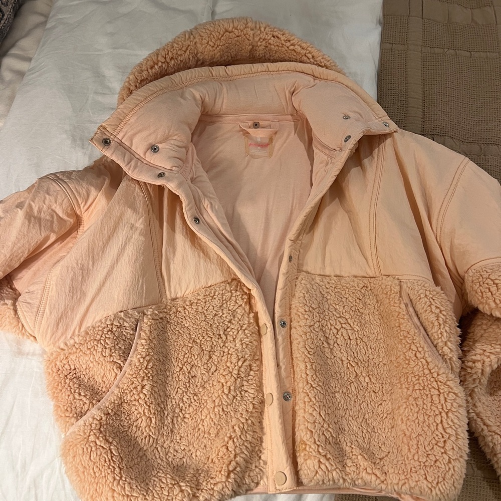 Free People Movement Peach Sherpa Jacket